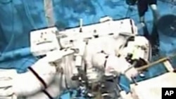 Astronauts conduct an underwater practice spacewalk session at Johnson Space Center’s Neutral Buoyancy Laboratory (file photo)