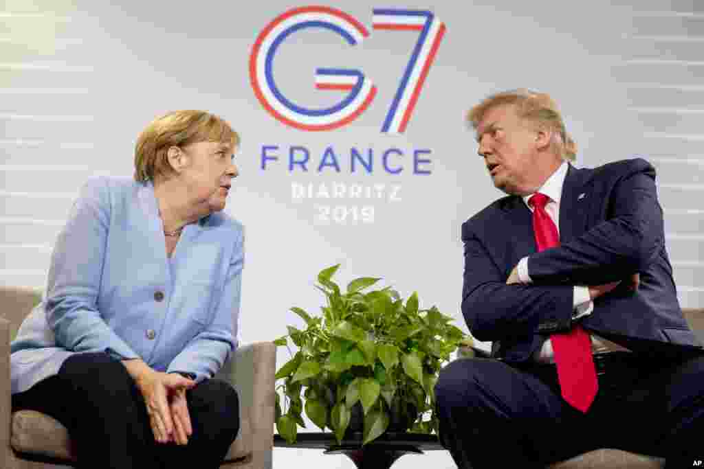 حواشی نشست گروه هفت - پرزیدنت ترامپ و انگلا مرکل صدر اعظم آلمان.&nbsp;