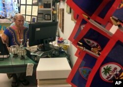 Malia Tony Ramirez, 66, a historian of Guam's indigenous Chamorro people, sits in her office in Hagatna, Guam, Aug. 15, 2017. The nuclear conflict with North Korea that has made Guam the target of a threatened attack has led to new calls to change the government of the Pacific island, whose inhabitants are American citizens but have no say in electing the president or the use of military force.