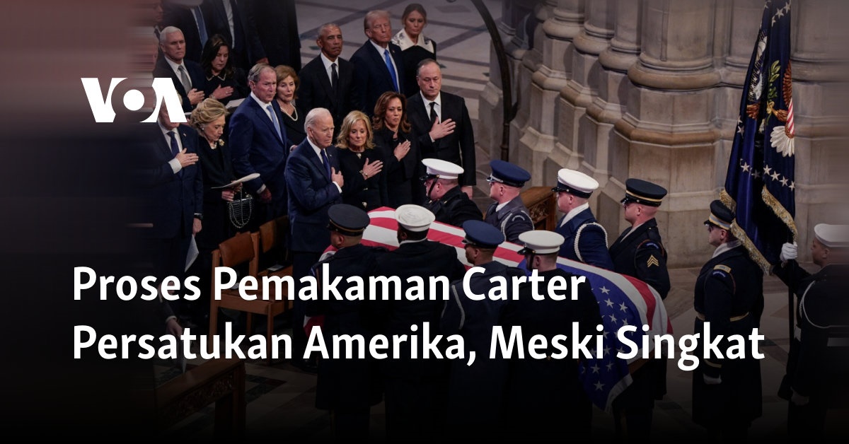 Proses Pemakaman Carter Persatukan Amerika, Meski Singkat