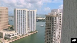 A view of some of the waterfront properties in Miami, where home and condo sales are surging this year, mainly driven by international buyers, October 2011.