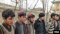 Des combattants du groupe Etat islamique arrêtés dans la province de Nangahar, Afghanistan, le 2 février 2017.