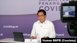 Jubir Satgas Penanganan COVID-19 Prof Wiku Adisasmito di Jakarta, Kamis (25/3) mengatakan kasus kematian akibat Corona di Indonesia turun, global naik (humas BNPB).