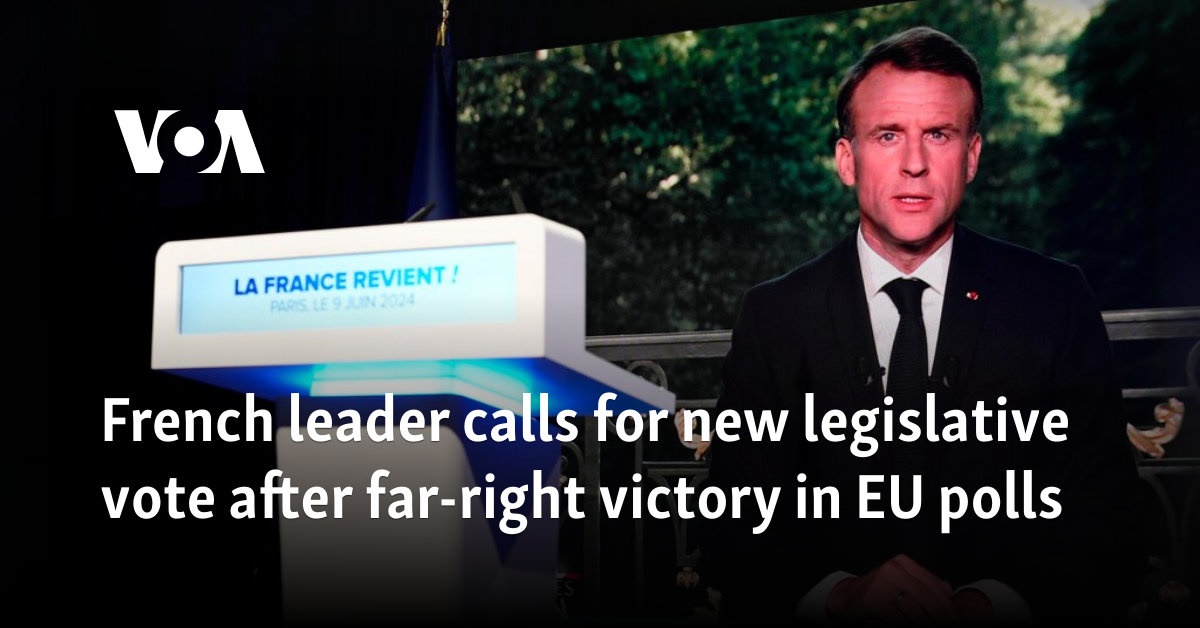 French leader calls for new legislative vote after far-right victory in EU polls