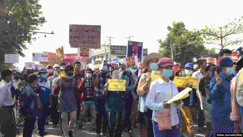 ကလေးမြို့က စစ်အာဏာသိမ်းဆန့်ကျင်ရေး ဆန္ဒပြပွဲ