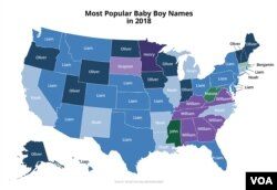 Most Popular Baby Boy Names in 2018