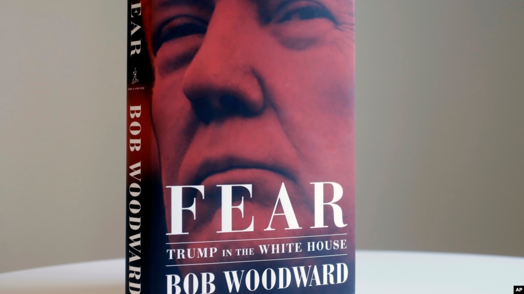 El libro de Bob Woodward sobre la presidencia de Donald Trump, "Fear", sale a la venta el martes, 11 de septiembre de 2018.
