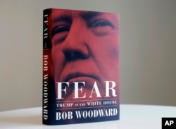 A copy of Bob Woodward's "Fear" is photographed Wednesday, Sept. 5, 2018, in New York. It's not clear whether President Donald Trump has much to fear from "Fear" itself.