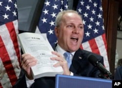 Congressman Steve Scalise discusses a bill in U.S. Capitol.