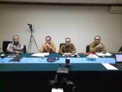 Jumpa pers secara virtual, Kamis (19/3), pelaksana tugas jubir Kemenlu RI Teuku Faizasyah (tengah),Dir. Astimpas Santo Darmosumarto (kiri ),Dir.PWNI Judha Nugraha (kanan) dan. Plt.Ka.BDSP Achmad Rizal Purnama(Kanan Pak Judha).(Courtesy: Kemenlu RI