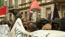 Protesters Clash for Second Day in Frankfurt