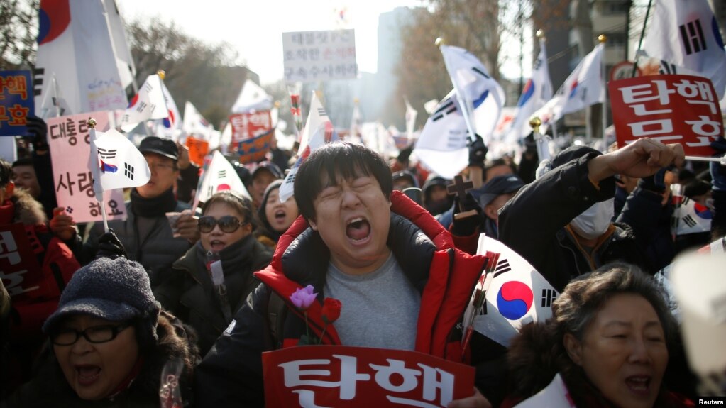 Image result for south korea president supporter protest