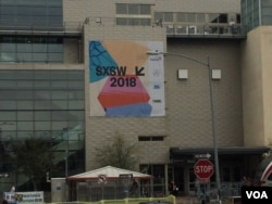 Convention Center where South by Southwest Festival is taking place in Austin, Texas. (Photo: E. Lee / VOA)