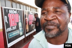 Diepsloot tavern owner Gift Munetsi acknowledges there’s sometimes violence inside his establishment. (D. Taylor/VOA)