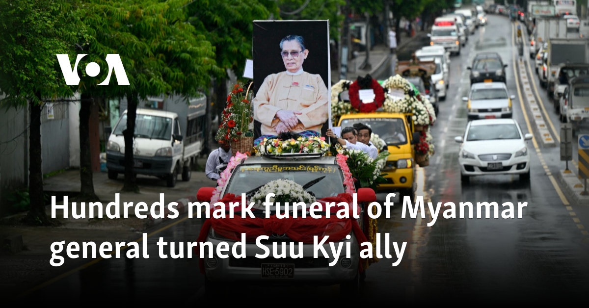 Hundreds mark funeral of Myanmar general turned Suu Kyi ally