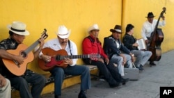 Mariachi musicians gathered in May 2014.