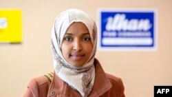 Democratic congressional candidate Ilhan Omar speaks to a group of volunteers in Minneapolis, Minnesota, Oct. 13, 2018. The Somali-American state legislator claimed victory in her primary in Minnesota in August, putting her on track to become one of the first female Muslim members of the U.S. House of Representatives.