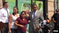 Guatemalan mother Yeni Gonzalez who was reunited with her children in New York City with the help of Immigrant Families Together. (C. Mendoza/VOA)