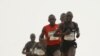 Geoffrey Kipsang o Kamworor, en tête d'un peloton (AP) 