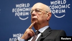 World Economic Forum (WEF) Executive Chairman and founder Klaus Schwab attends a news conference in Cologny, near Geneva, Jan. 13, 2016. 