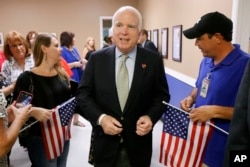 FILE- Arizona Republican Senator John McCain.