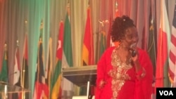 Kenya musician, poet and storyteller Anna Mwalagho also appeared at an Africa Day gala in Washington, May 27, 2016.