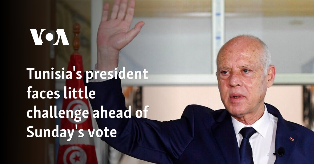 Tunisia's president faces little challenge ahead of Sunday's vote