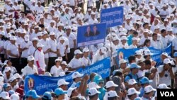 The overview of CPP official campaign kickoff for the upcoming commune elections, Phnom Penh, Cambodia, May 20, 2017. (Hean Socheata/VOA)