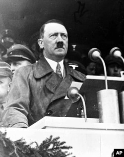 German Chancellor Adolf Hitler during his address in Berlin, May 1, 1936.