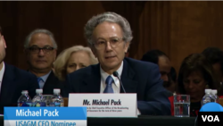 Michael Pack Senato'daki onay oturumunda