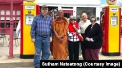 Buddhist monk Sutham Nateetong is walking across the USA to promote peace