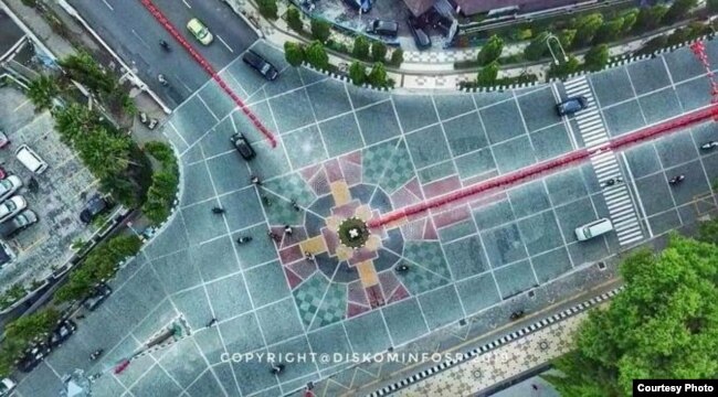 Foto desain pembangunan jalan di Solo yang diduga mirip simbol salib. (Foto courtesy: Pemkot Solo)