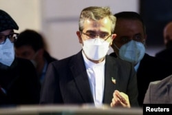 Iran's chief nuclear negotiator Ali Bagheri Kani leaves after a meeting of the Joint Comprehensive Plan of Action (JCPOA) in Vienna, Austria, Nov. 29, 2021.