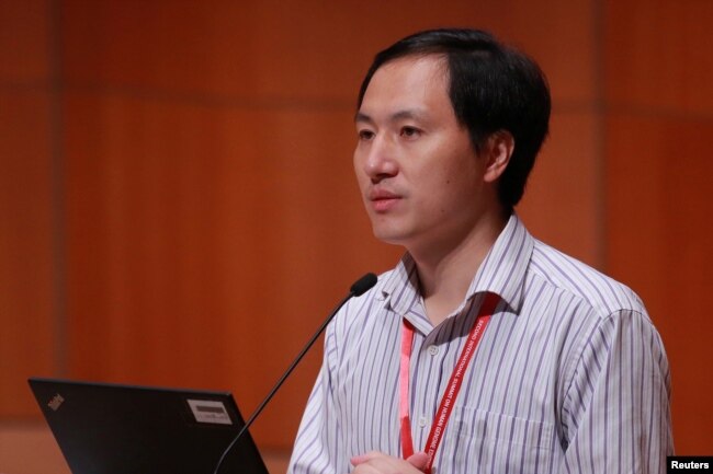 Scientist He Jiankui attends the International Summit on Human Genome Editing at the University of Hong Kong in Hong Kong, China November 28, 2018.