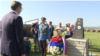 Predsednik Srbije Aleksandar Vučić u Pranjanima na obeležavanju 75. godina od Operacije Halijard, Foto: video grab