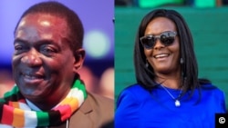 Collage: Emmerson Mnangagwa and Grace Mugabe