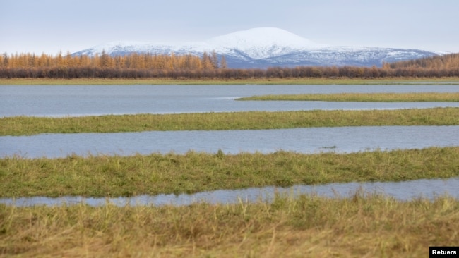 A view of the mountains from the Pleistocene Park nature reserve, outside the town of Chersky, Sakha (Yakutia) Republic, Russia, September 13, 2021. (REUTERS/Maxim Shemetov)