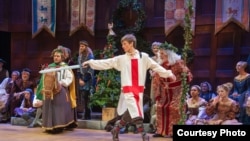 "Saint George" in The Christmas Revels. (Sheppard Ferguson)