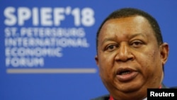 OPEC Secretary-General Mohammad Barkindo attends a session of the St. Petersburg International Economic Forum, Russia, 5.25.2018