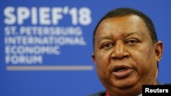 OPEC Secretary-General Mohammad Barkindo attends a session of the St. Petersburg International Economic Forum, Russia, 5.25.2018