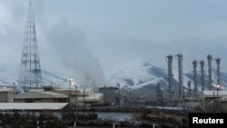 FILE - A general view of the Arak nuclear power plant, 190 km southwest of Tehran, Jan. 15, 2011. Iran has poured concrete into the core of the Arak nuclear reactor, disabling it.