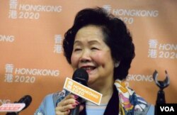 香港前政務司司長陳方安生。（美國之音湯惠芸攝）