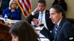 FILE - In this July 27, 2021, photo Rep. Jamie Raskin, D-Md., speaks during the House select committee hearing on the Jan. 6 attack on Capitol Hill in Washington.