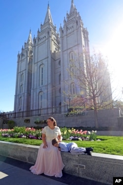 Salt Lake Temple is shown April 19, 2019, in Salt Lake City. The iconic temple central to The Church of Jesus Christ of Latter-day Saints faith will close for four years to complete a major renovation.