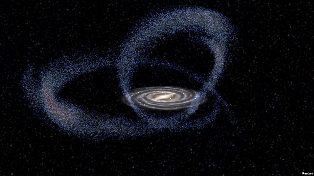 The star formation triggered by the Sagittarius dwarf galaxy in its current approximation to the Milky Way is seen in an illustration released May 26, 2020. (Gabriel Perez Diaz, SMM (IAC)/Handout via REUTERS)