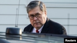 U.S. Attorney General William Barr leaves his house after Special Counsel Robert Mueller found no evidence of collusion between U.S. President Donald Trump’s campaign and Russia in the 2016 election in McClean, Virginia, March 25, 2019. 