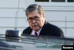 U.S. Attorney General William Barr leaves his house in McClean, Virginia, March 25, 2019, after Special Counsel Robert Mueller found no evidence of collusion between U.S. President Donald Trump’s campaign and Russia in the 2016 election.