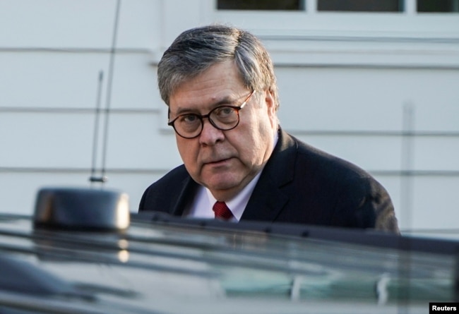 U.S. Attorney General William Barr leaves his house in McClean, Virginia, March 25, 2019, after Special Counsel Robert Mueller found no evidence of collusion between U.S. President Donald Trump’s campaign and Russia in the 2016 election.