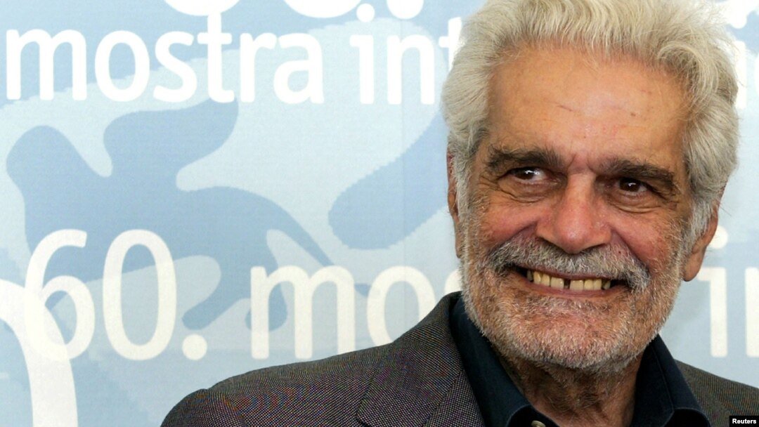Omar Sharif saat menghadiri Festival Film Venezia di Italia tahun 2003.