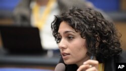 Iranian actress and blogger Pegah Ahagarani, (file), was recently released from prison.